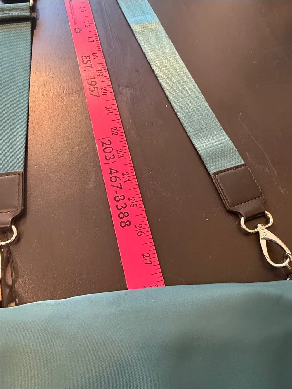 Teal Green IHKWIP Crossbody Bag with Adjustable Strap